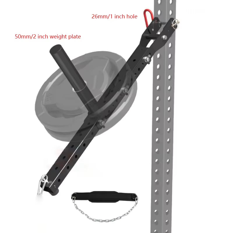Multi Use Belt Squat Attachment,Adjustable Length Belt, Squat System, Squat Machine,Lever Lifting Belt,Lever Arms