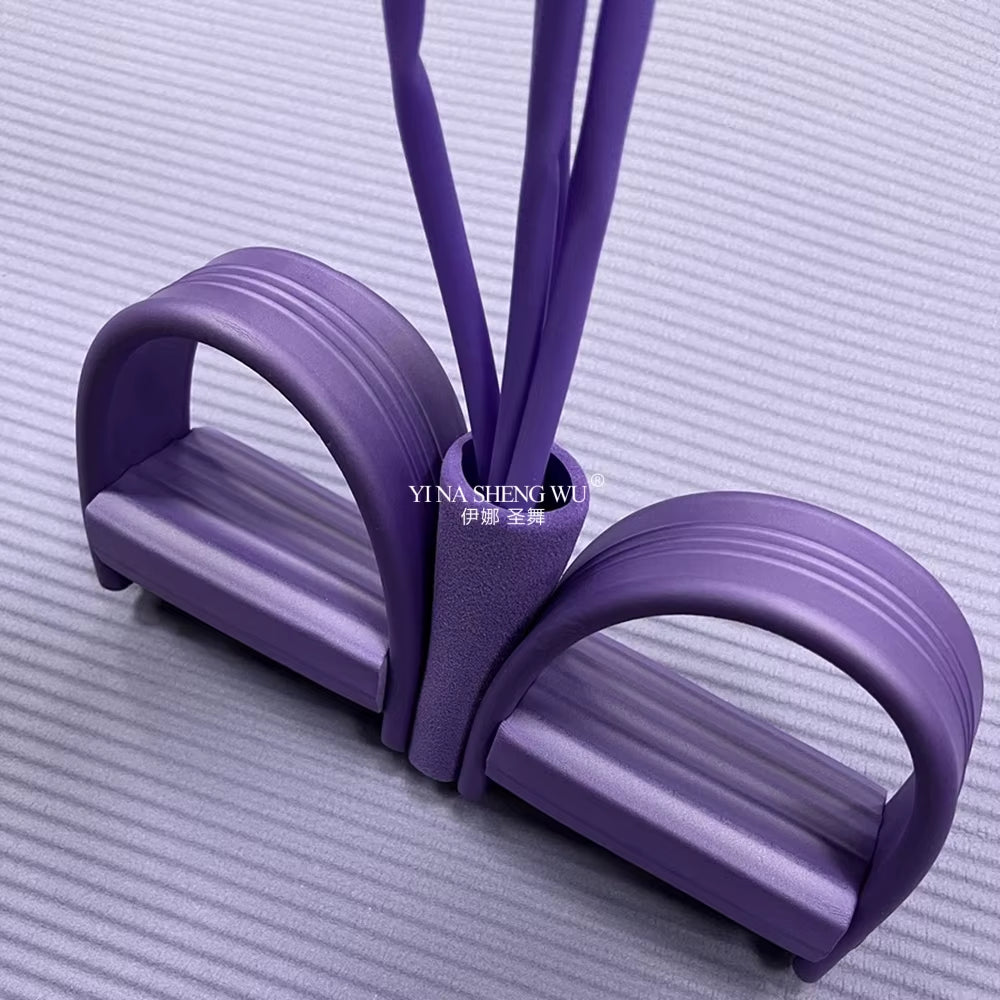 Multi Function Tension Rope Bands for Fitness Exercises Elastics Tape Home Resistance Bands 4 Tube Elastic Pedal Puller Training