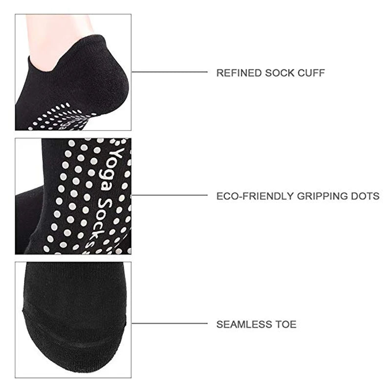 Yoga Socks Professional anti Slip Socks Woman Sport Sweat-Absorbent Breathable Pilates Socks Gym Fitness Sports Cotton Socks