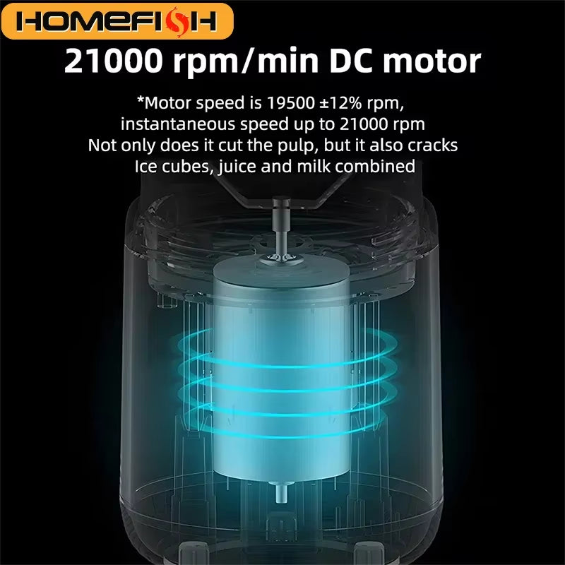 Portable Blender Bottle Electric 6 Blades Multifunction Juice Blender Fresh Juice Smoothie Blender Ice Crushcup Food Processor