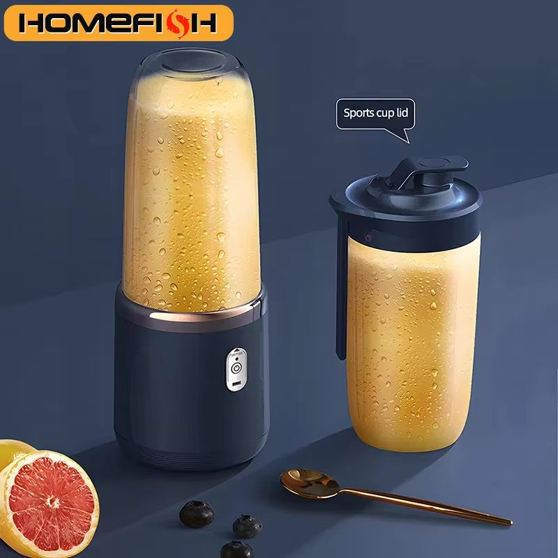 Portable Blender Bottle Electric 6 Blades Multifunction Juice Blender Fresh Juice Smoothie Blender Ice Crushcup Food Processor