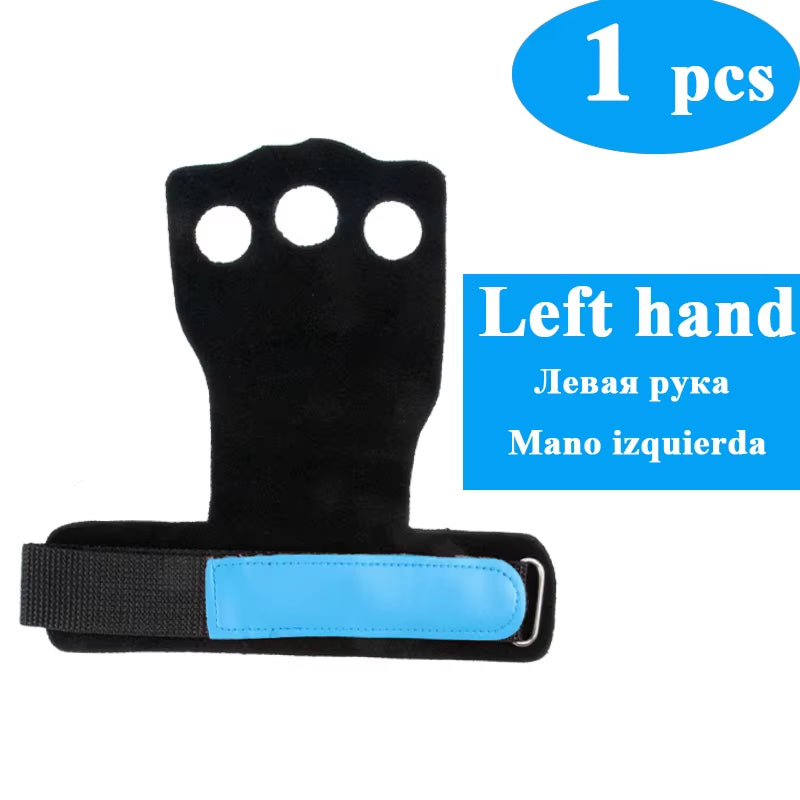 Leather Gymnastic Hand Grips Weightlifting Workout Gym Gloves Palm Protection Wrist Wrap Fitness Training Hand Blisters